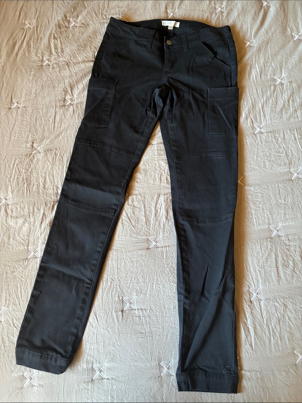 Black Slim Cargo Pants